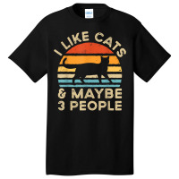 I Like Cats And Maybe 3 People T Shirt Basic T-shirt | Artistshot