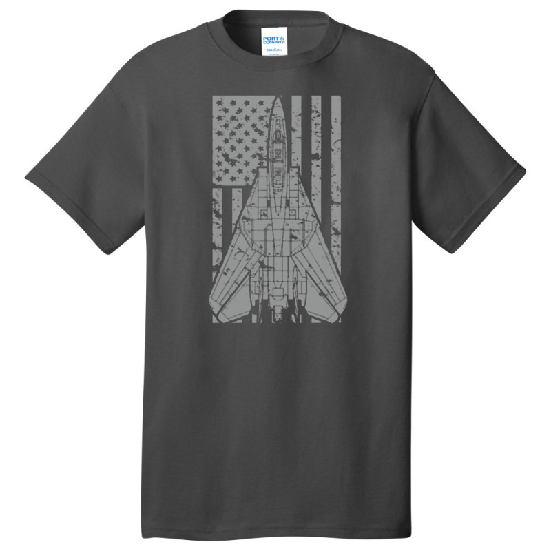 F 14 Tomcat Jet Fighter Vintage American Flag Basic T-shirt | Artistshot