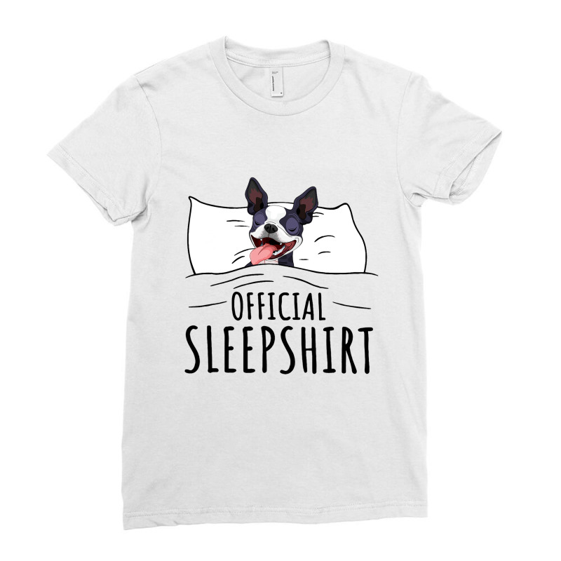 Boston Terrier Dog Lovers Sleepshirt Gift Apparel Ladies Fitted T-Shirt by WENDYKARL | Artistshot