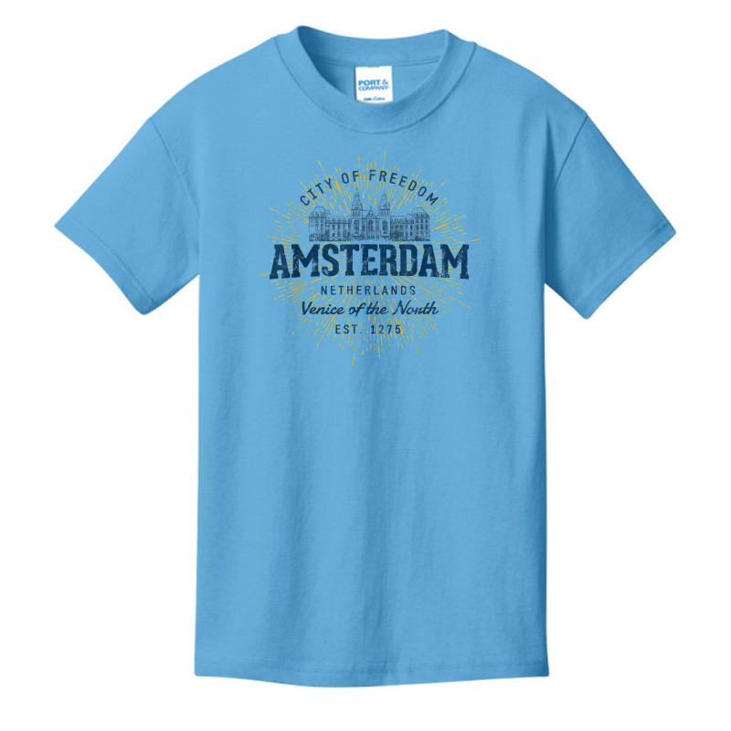 Netherlands Vacation Souvenir Vintage Amsterdam T Shirt Basic Youth T-shirt by abdurrehmancappucci | Artistshot