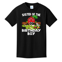 Barnyard Birthday Farm Animals Sister Birthday Boy Basic Youth T-shirt | Artistshot