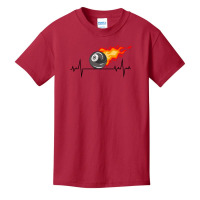 Billiards Snooker Pool Player Cue Sports Heartbeat Pulse Basic Youth T-shirt | Artistshot