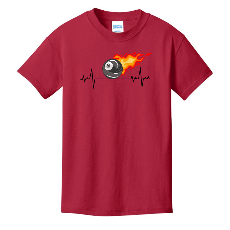 Billiards Snooker Pool Player Cue Sports Heartbeat Pulse Basic Youth T-shirt | Artistshot