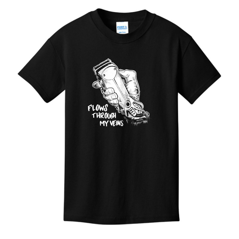 Flows Through My Veins Hair Cutting Barber Tshirts For Men W Basic Youth T-shirt by HUUY | Artistshot