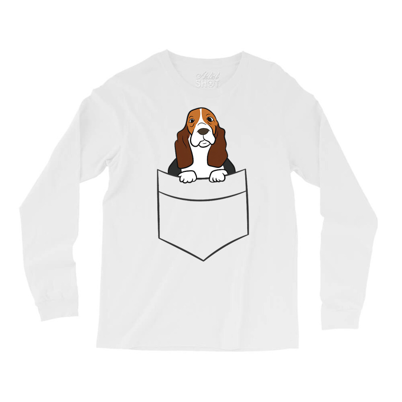 Basset Hound Puppy Basset Hound In A Pocket Long Sleeve Shirts | Artistshot