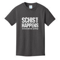 Funny Geologist Schist Happens Teacher Professor Shirt Basic Youth T-shirt | Artistshot