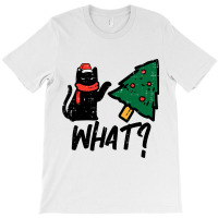 Black Cat Tipping Christmas Tree What Funny Men Wo T-shirt | Artistshot