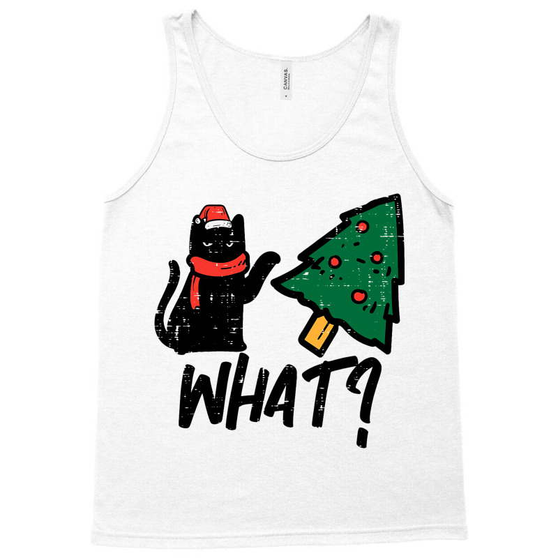 Black Cat Tipping Christmas Tree What Funny Men Wo Tank Top | Artistshot