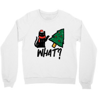 Black Cat Tipping Christmas Tree What Funny Men Wo Crewneck Sweatshirt | Artistshot