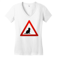 Cat Sign Women's V-neck T-shirt | Artistshot