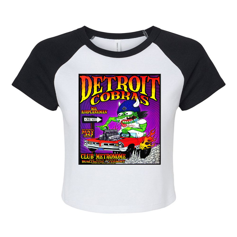 The Detroit Cobras Raglan Crop Top by fplaidehx | Artistshot