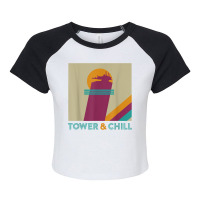 Retro Tower & Chill Tee   Gamer Titan Hunter Warlock T Shirt Raglan Crop Top | Artistshot