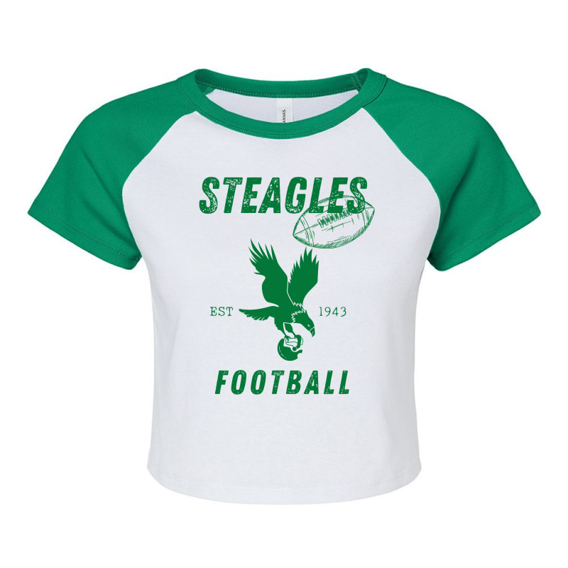 Steagles Football Est 1943 Phil Phit Combine Team Long Sleeve T Shirt Raglan Crop Top by birijeboto | Artistshot