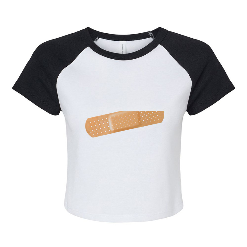 Bandage Mouth Raglan Crop Top by macklinsampson | Artistshot