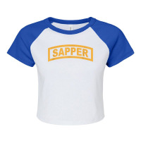 Army Sapper Tab Combat Engineer 20434 Valentine Days For Fans Raglan Crop Top | Artistshot