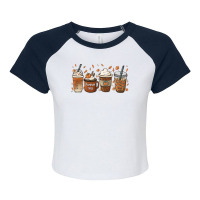 Halloween Coffee Pumpkin Latte Spice Coffee Love Fall Season Raglan Crop Top | Artistshot