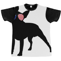 Boston Terrier Dog Usa 4th Of July American Graphic T-shirt | Artistshot