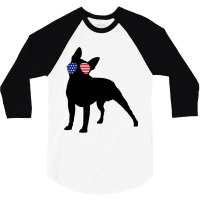 Boston Terrier Dog Usa 4th Of July American 3/4 Sleeve Shirt | Artistshot