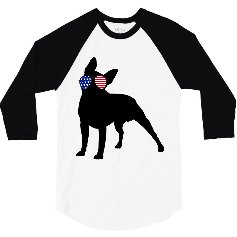 Boston Terrier Dog Usa 4th Of July American 3/4 Sleeve Shirt | Artistshot