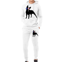 Boston Terrier Dog Usa 4th Of July American Hoodie & Jogger Set | Artistshot