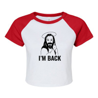 Easter Jesus Back From The Dead Funny Raglan Crop Top | Artistshot