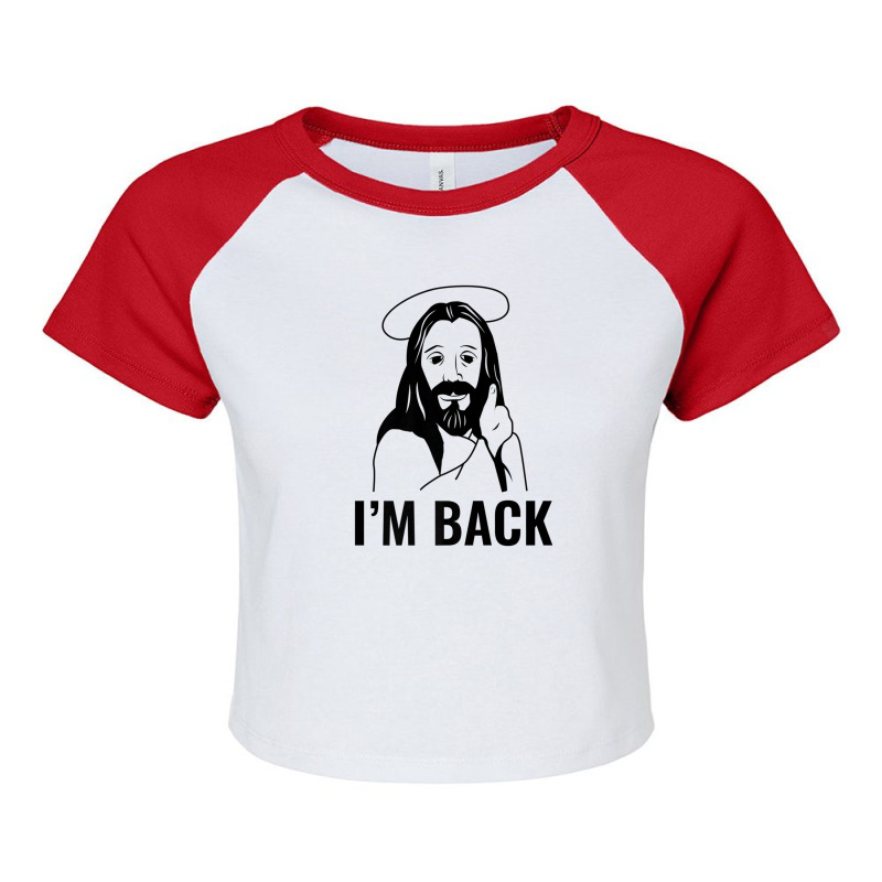 Easter Jesus Back From The Dead Funny Raglan Crop Top by BrianJolane | Artistshot