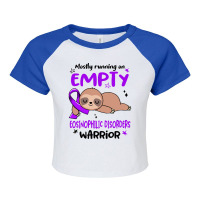 Eosinophilic Disorders Awareness T  Shirt Mostly Running On Empty Eosi Raglan Crop Top | Artistshot