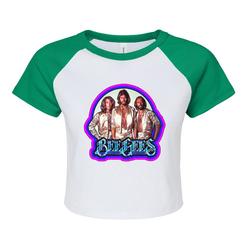 Bee Gees, Bee Gees Vintage, Bee Gees Bee Gees, Bee Gees Bee Gees Bee G Raglan Crop Top | Artistshot