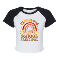 Vintage Faboolous School Principal Costume This Is My Scary Raglan Crop Top | Artistshot