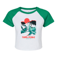 Twin Peaks Tonal Color Pop Poster Raglan Crop Top | Artistshot