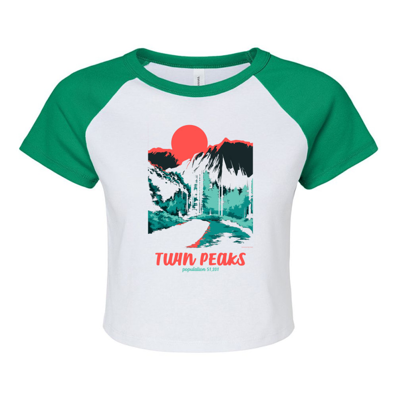 Twin Peaks Tonal Color Pop Poster Raglan Crop Top by MelissaDepuy | Artistshot