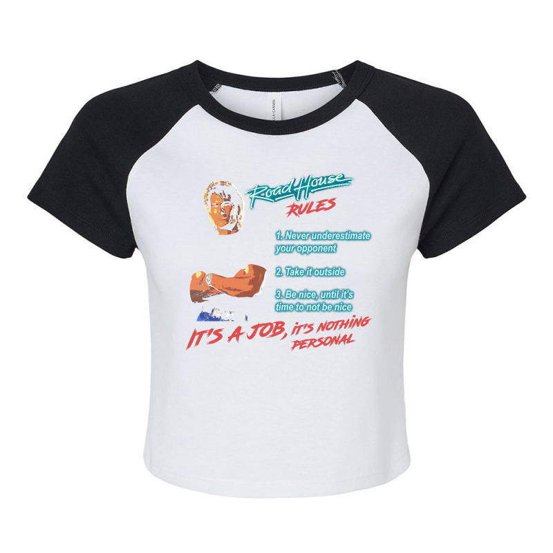 Roadhouse Rules, Roadhouse Rules Vintage, Roadhouse Rules Art, Roadhou Raglan Crop Top by SHAOSPA13 | Artistshot