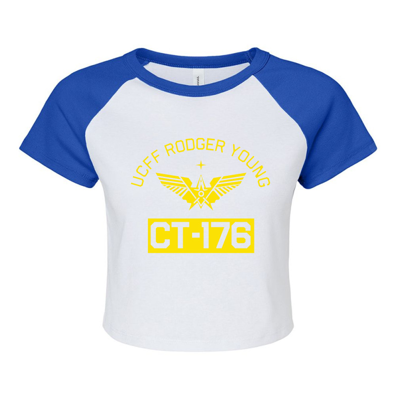 Rodger Young Ct 176   Starship Troopers Raglan Crop Top by arthubnco | Artistshot