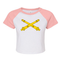 Army Field Artillery Branch Military Veteran Morale Raglan Crop Top | Artistshot