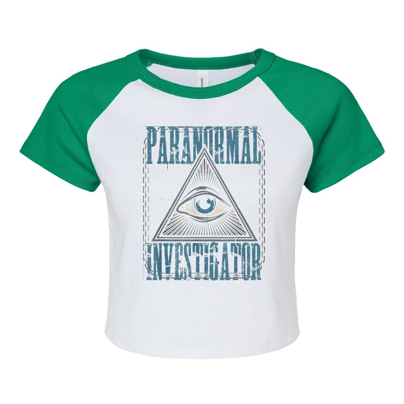 Paranormal Investigator Ghost Hunter Halloween Costume Raglan Crop Top by cm-arts | Artistshot