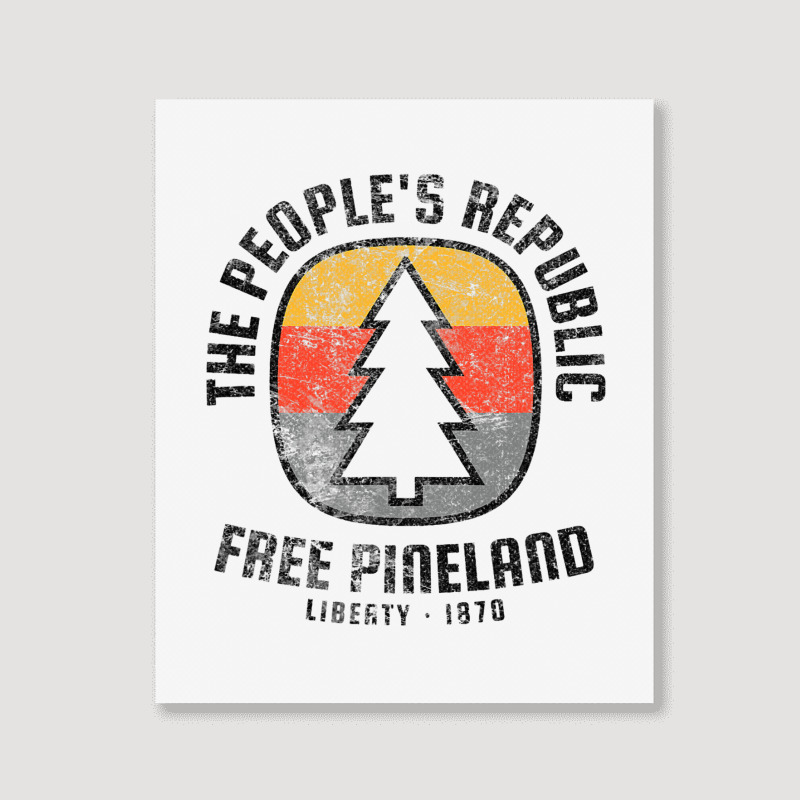 American Marauder Free Pineland Camping Badge 3 Portrait Canvas Print | Artistshot