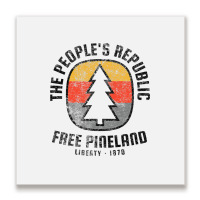 American Marauder Free Pineland Camping Badge 3 Metal Print Square | Artistshot