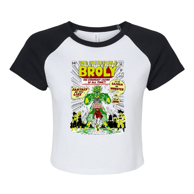 The Incredible Broly Raglan Crop Top by cm-arts | Artistshot