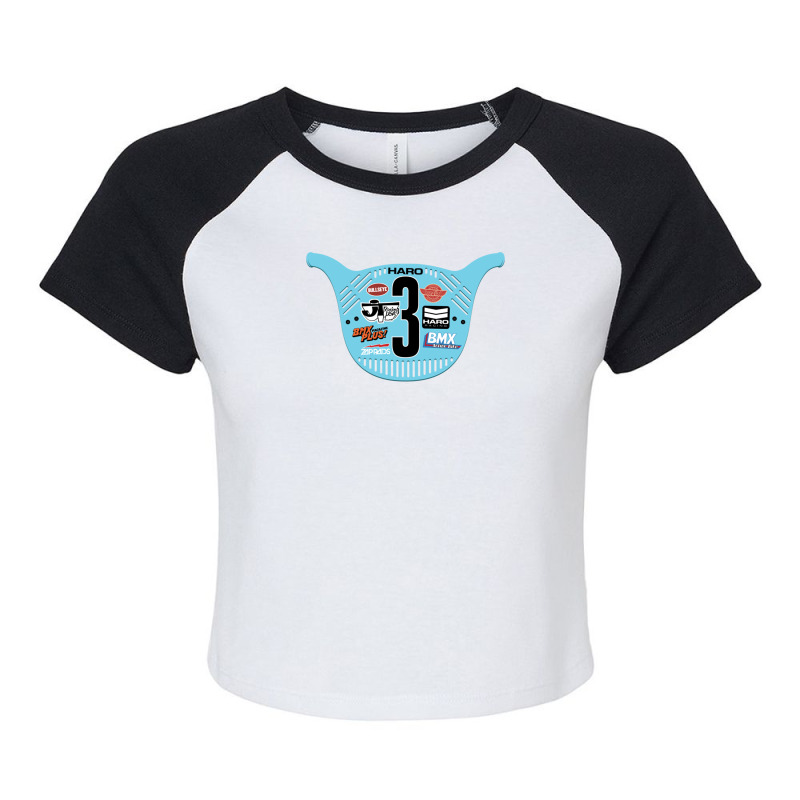 Bicycle Motocross Racing Number Plate - Old School Bmx Raglan Crop Top by JesusMesaMurillo | Artistshot