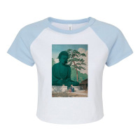 The Great Buddha Of Kamakura, The Great Buddha Of Kamakura Vinatge, Th Raglan Crop Top | Artistshot