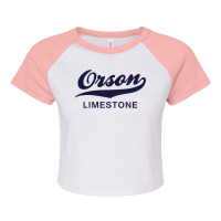 Orson Limestone (solid Colour) Baseball ¾ Raglan Crop Top | Artistshot