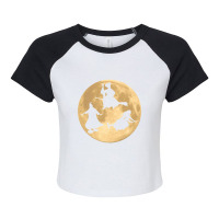 Hocus Pocus Moon Raglan Crop Top | Artistshot