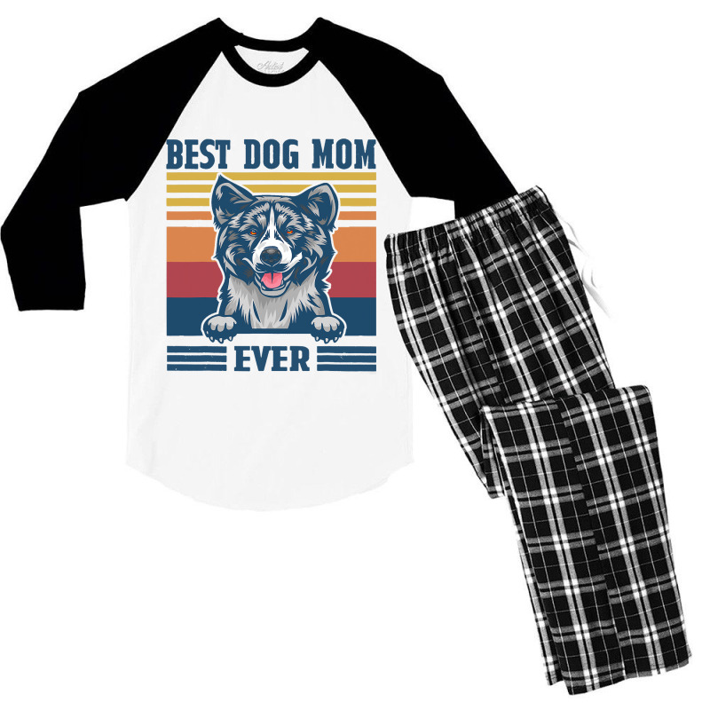 Best Akita Mom Ever Funny Dog Mom Mothers Day Gift Men's 3/4 Sleeve Pajama Set | Artistshot