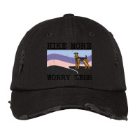 Airedale Terrier Hike More Worry Less Graphic Hiki Vintage Cap | Artistshot