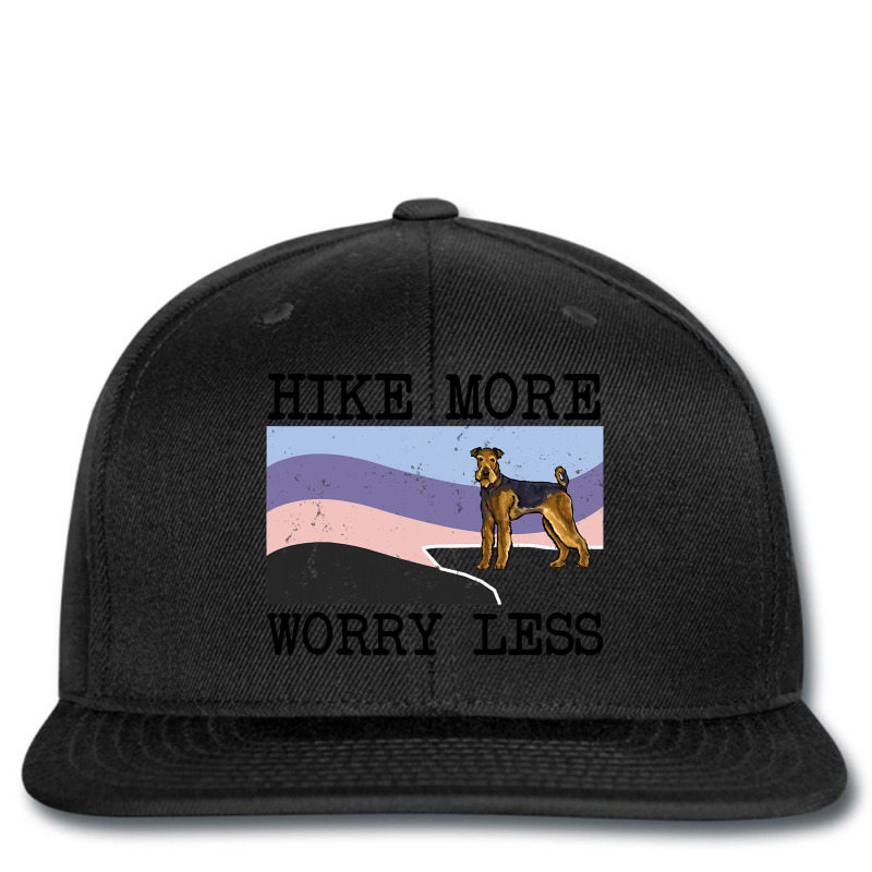 Airedale Terrier Hike More Worry Less Graphic Hiki Printed hat by AziyaFalcone | Artistshot