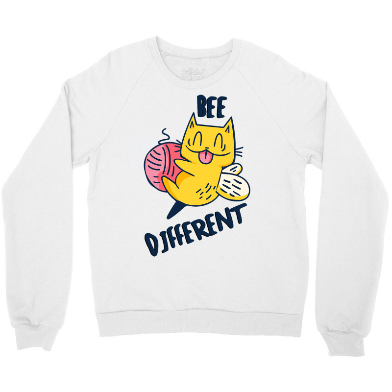 Beeekeepers Bee Different Saying Cats Beekeeping C Crewneck Sweatshirt | Artistshot