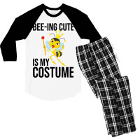 Beeing Cute Is My Costume Bee Beekeeping Halloween Men's 3/4 Sleeve Pajama Set | Artistshot