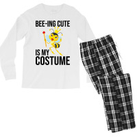 Beeing Cute Is My Costume Bee Beekeeping Halloween Men's Long Sleeve Pajama Set | Artistshot