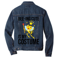 Beeing Cute Is My Costume Bee Beekeeping Halloween Men Denim Jacket | Artistshot