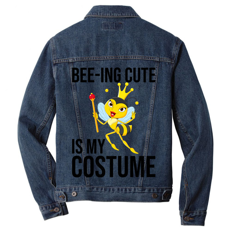 Beeing Cute Is My Costume Bee Beekeeping Halloween Men Denim Jacket | Artistshot